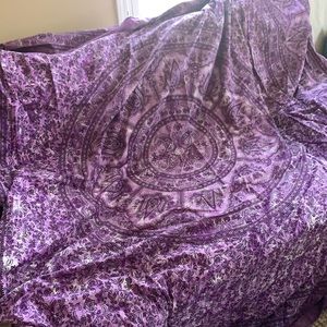 Purple medallion tapestry
